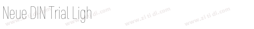 Neue DIN Trial Ligh字体转换
